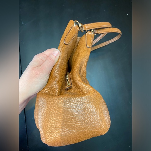 Coach shoulder bag camel color brown purse - Picture 3 of 11